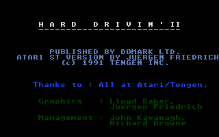 Hard Drivin' II - Drive Harder