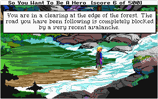 Hero's Quest I: So You Want to be a Hero atari screenshot