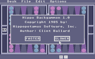 Hippo Backgammon atari screenshot
