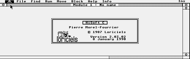 HiSoft C atari screenshot