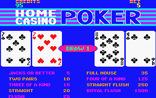 Home Casino Poker atari screenshot