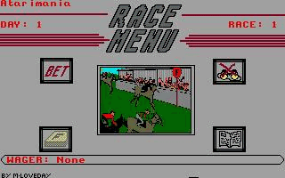 Horse Racing Simulator atari screenshot