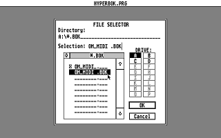 Hyperbok om MIDI atari screenshot