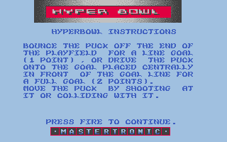 Hyperbowl atari screenshot