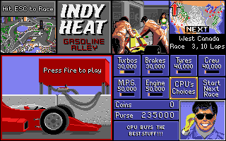Indy Heat atari screenshot