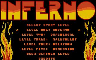 Inferno atari screenshot