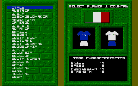 Italy 1990 - L'Édition des Champions atari screenshot