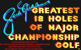 Jack Nicklaus Presents - The Major Championship Courses of 1989 atari screenshot
