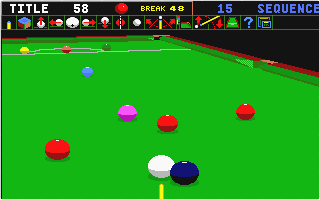 Jimmy White's Whirlwind Snooker atari screenshot