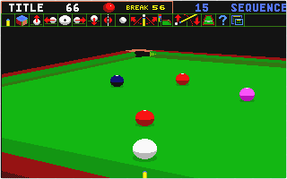 Jimmy White's Whirlwind Snooker atari screenshot