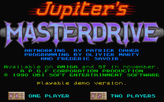 Jupiter's Masterdrive atari screenshot