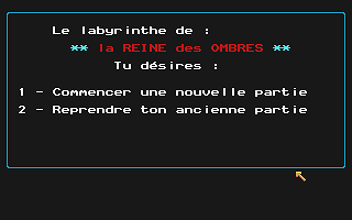 Labyrinthe de la Reine des Ombres atari screenshot