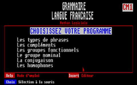 Langue Française Ecole CM1 atari screenshot