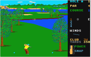 Leader Board Pro Golf Simulator - Tournament Disk I atari screenshot