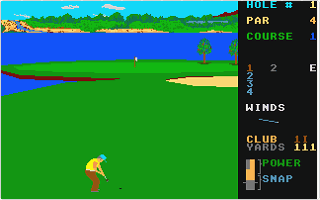 Leader Board Pro Golf Simulator - Tournament Disk I atari screenshot