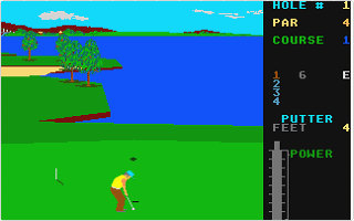 Leader Board Pro Golf Simulator - Tournament Disk I atari screenshot