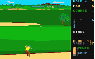 Leader Board Pro Golf Simulator - Tournament Disk I atari screenshot
