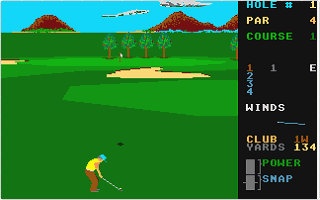 Leader Board Pro Golf Simulator atari screenshot