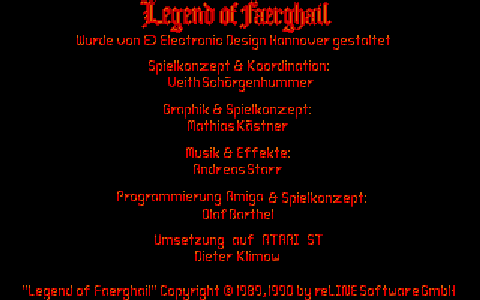 Legend of Faerghail atari screenshot