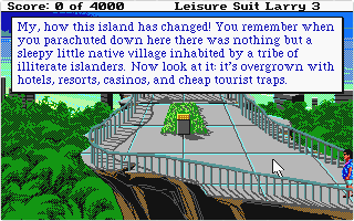 Leisure Suit Larry III - Passionate Patti in Pursuit of the Pulsating Pectorals! atari screenshot