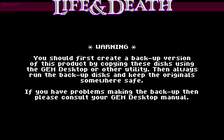 Life and Death atari screenshot