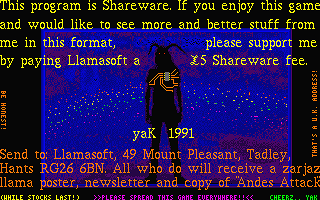 Llamatron atari screenshot