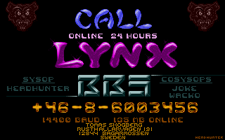 Lynx BBS Demo III atari screenshot
