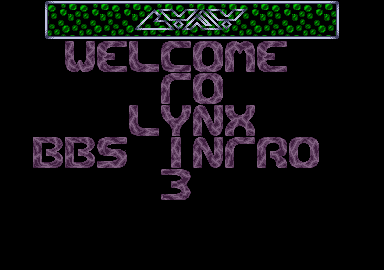 Lynx BBS Demo III atari screenshot