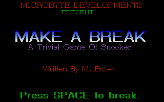 Make a Break atari screenshot