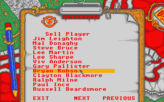 Manchester United atari screenshot