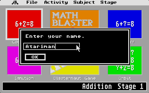 Math Blaster Plus! atari screenshot