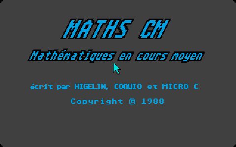Maths CM
