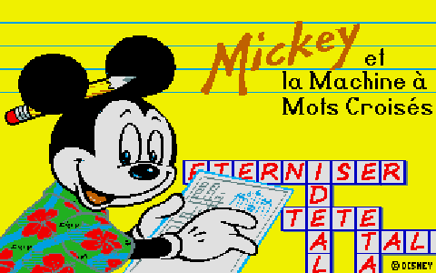 Mickey et la Machine à Mots Croisés atari screenshot