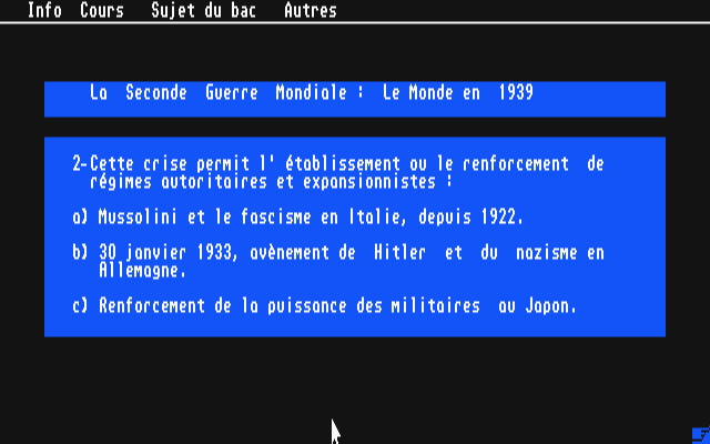 Micro Bac - Histoire atari screenshot