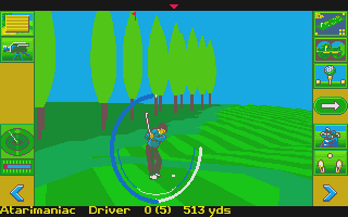 Microprose Golf atari screenshot