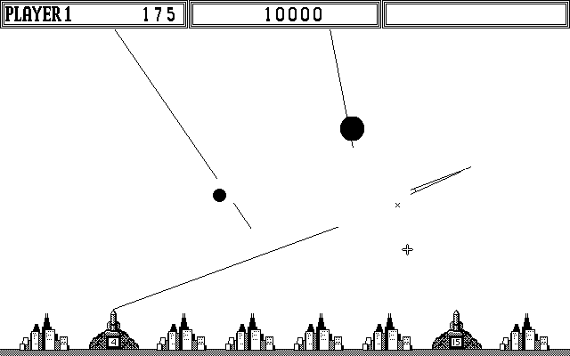 Missile Command atari screenshot