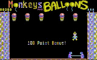Monkeys & Balloons atari screenshot