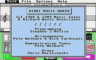 Music Maker atari screenshot