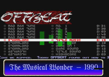 Musical Wonder 1990 (The) atari screenshot