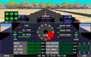 Nigel Mansell's Grand Prix atari screenshot