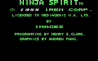 Ninja Spirit atari screenshot
