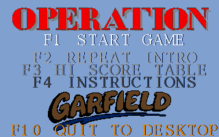 Operation Garfield atari screenshot