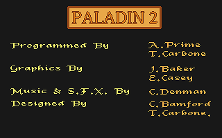 Paladin II atari screenshot