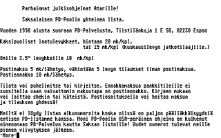 PD-Palvelu Kuukausilevyke 1990 / 08 atari screenshot