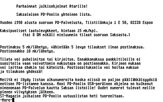 PD-Palvelu Kuukausilevyke 1990 / 10 atari screenshot