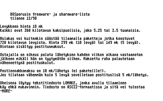 PD-Palvelu Kuukausilevyke 1990 / 12 atari screenshot
