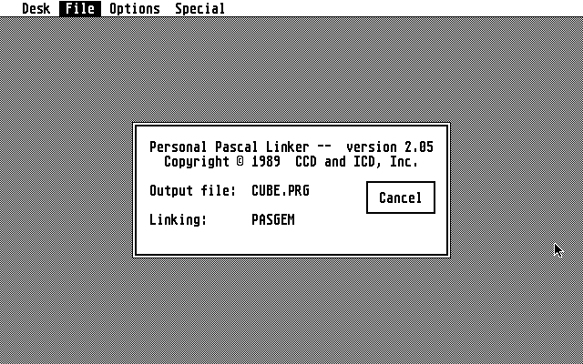 Personal Pascal atari screenshot
