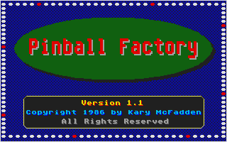 Pinball Factory atari screenshot