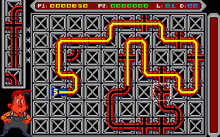 Pipe Mania atari screenshot