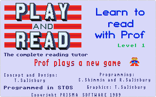 Play and Read - Prof Plays a New Game